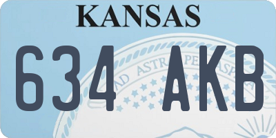 KS license plate 634AKB