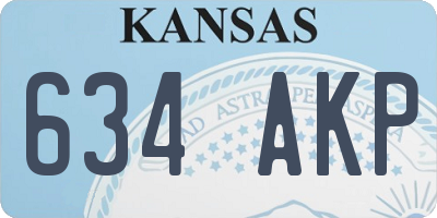 KS license plate 634AKP