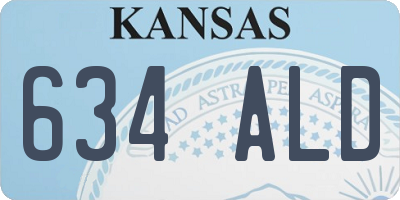 KS license plate 634ALD