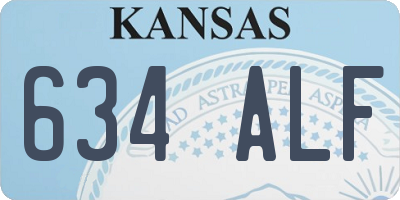 KS license plate 634ALF