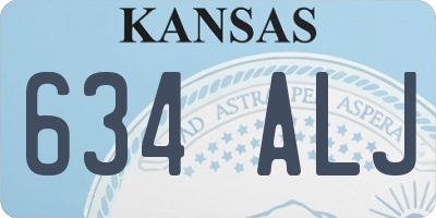 KS license plate 634ALJ