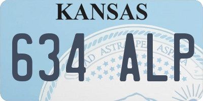 KS license plate 634ALP