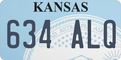 KS license plate 634ALQ