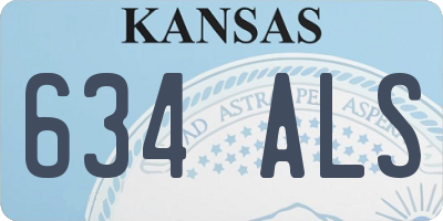 KS license plate 634ALS