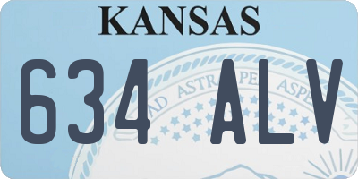 KS license plate 634ALV