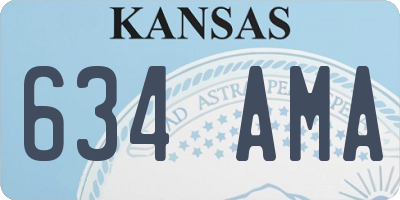 KS license plate 634AMA