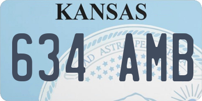 KS license plate 634AMB