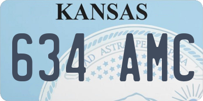 KS license plate 634AMC