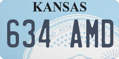 KS license plate 634AMD