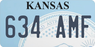 KS license plate 634AMF