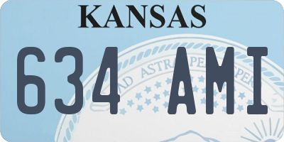 KS license plate 634AMI