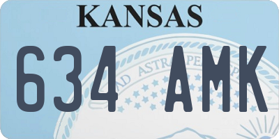 KS license plate 634AMK