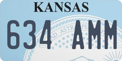 KS license plate 634AMM