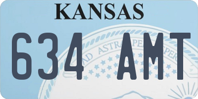 KS license plate 634AMT