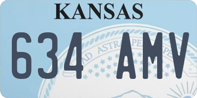 KS license plate 634AMV