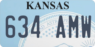 KS license plate 634AMW
