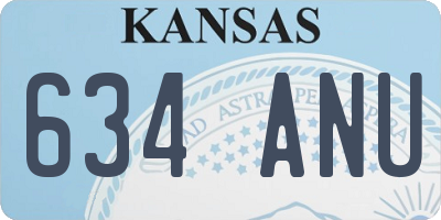 KS license plate 634ANU