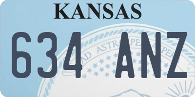KS license plate 634ANZ