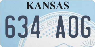 KS license plate 634AOG