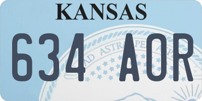 KS license plate 634AOR