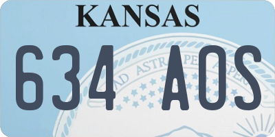 KS license plate 634AOS