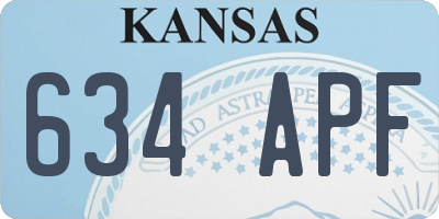 KS license plate 634APF