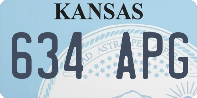 KS license plate 634APG