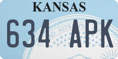 KS license plate 634APK