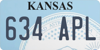 KS license plate 634APL