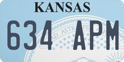KS license plate 634APM