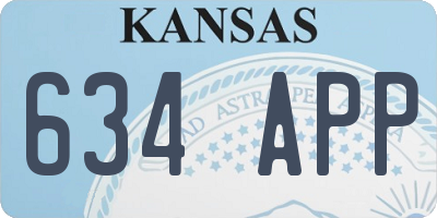 KS license plate 634APP