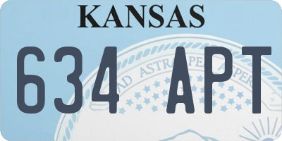 KS license plate 634APT