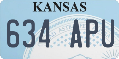 KS license plate 634APU