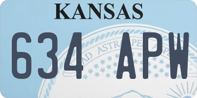 KS license plate 634APW