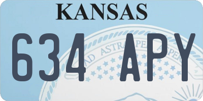 KS license plate 634APY