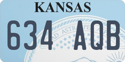 KS license plate 634AQB
