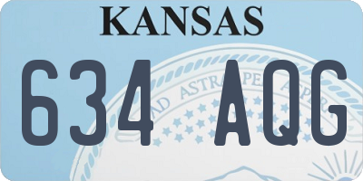 KS license plate 634AQG