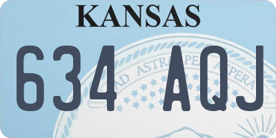 KS license plate 634AQJ