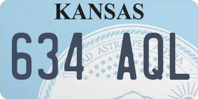KS license plate 634AQL