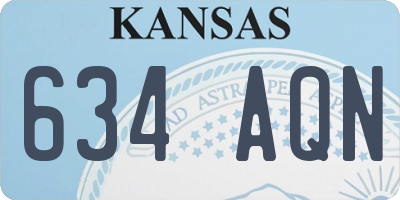 KS license plate 634AQN
