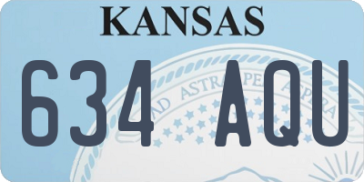 KS license plate 634AQU