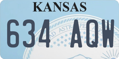 KS license plate 634AQW
