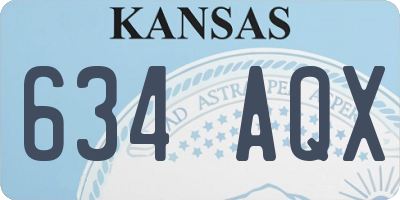 KS license plate 634AQX