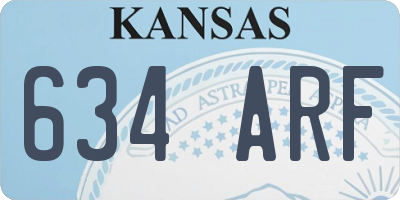 KS license plate 634ARF