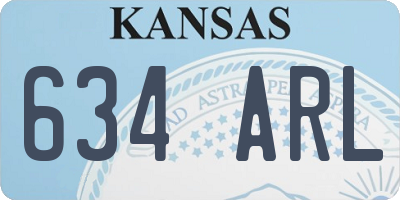 KS license plate 634ARL