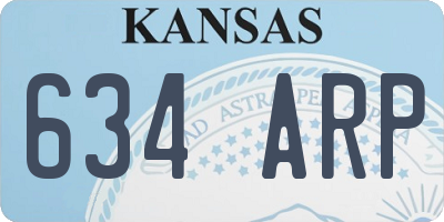 KS license plate 634ARP