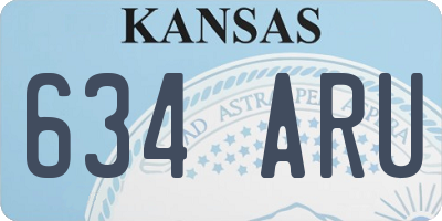 KS license plate 634ARU