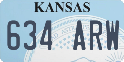 KS license plate 634ARW