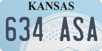 KS license plate 634ASA