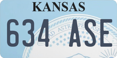 KS license plate 634ASE
